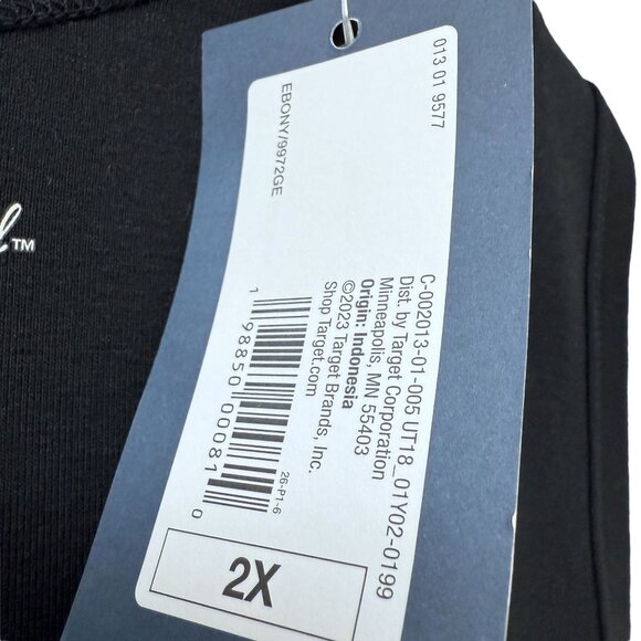 Universal Thread Sleeveless Top Womens Plus Size 2X Black V-Neck Tee Cotton NWT - Picture 5 of 7